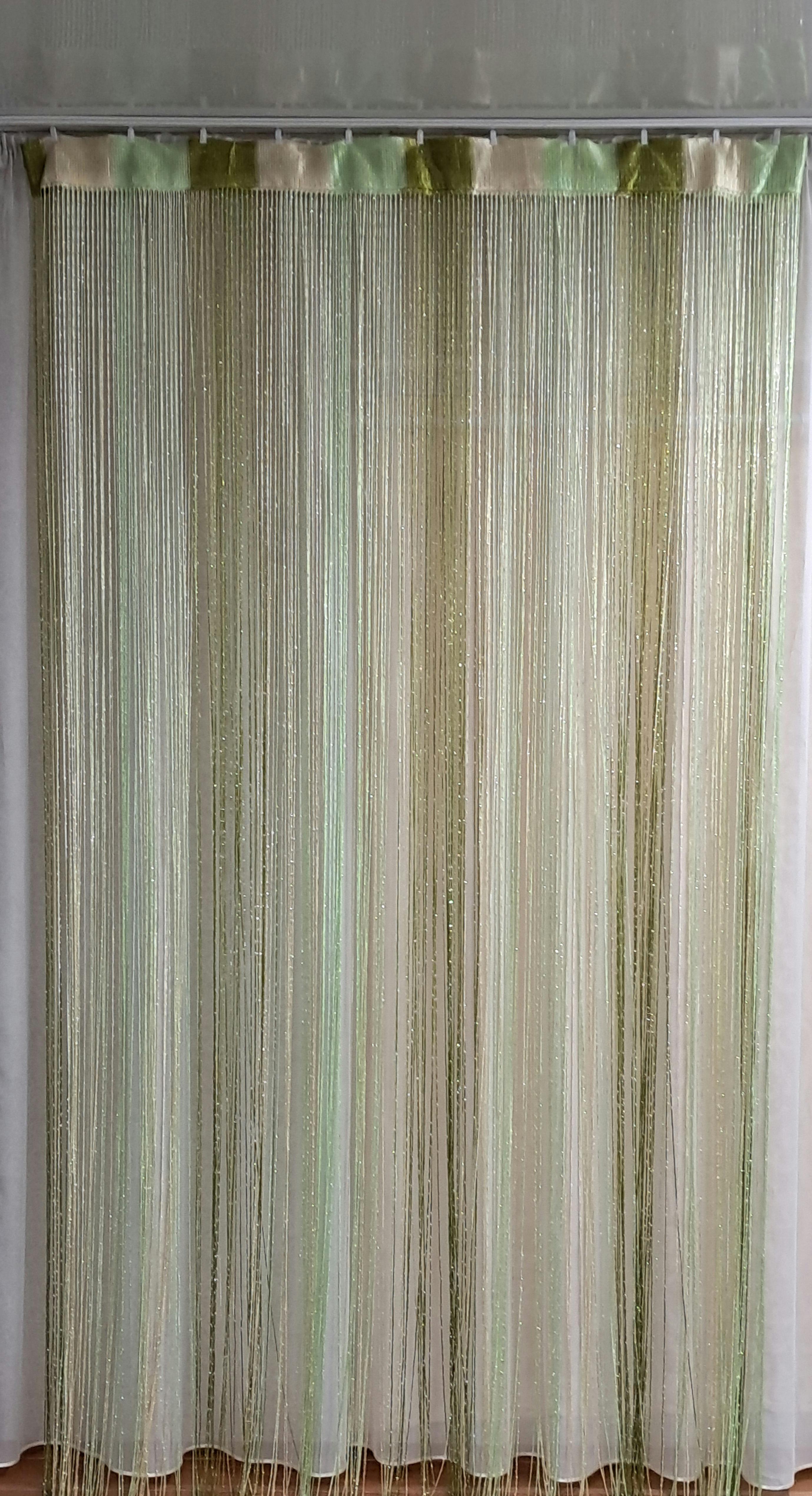 Шторы-нити с люрексом 300х300 см Бежевый/Салатовый/Оливковый - фото 2 Шторы-нити с люрексом 300х300 см Бежевый/Салатовый/Оливковый - фото 2