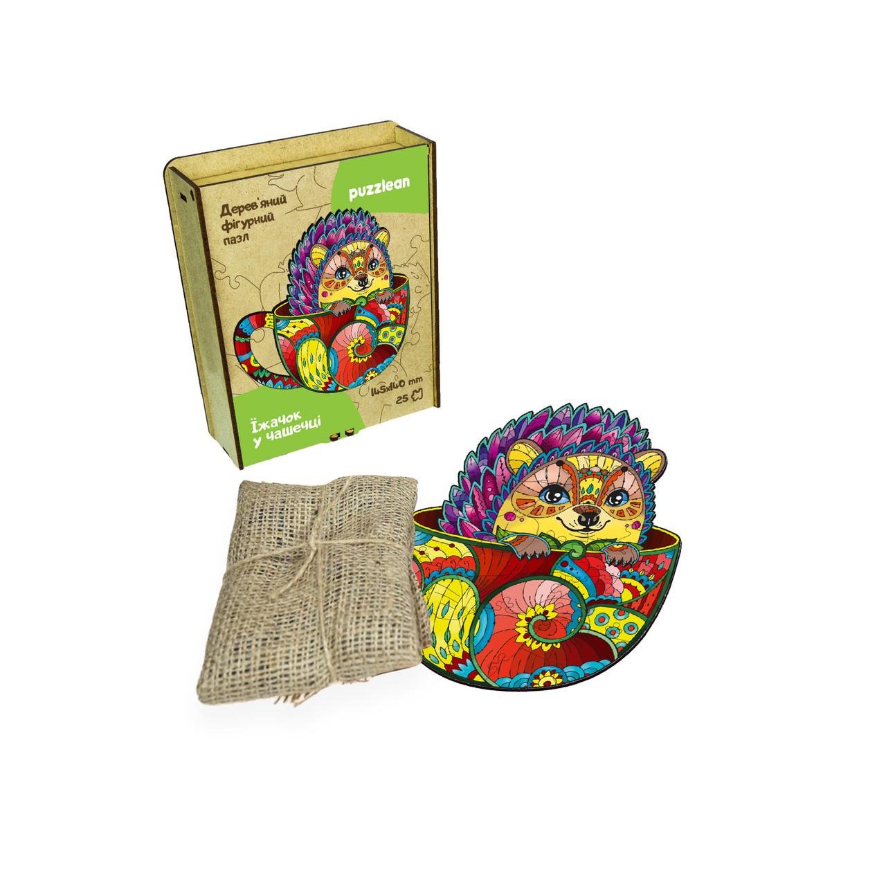 Пазл деревянный Ёж в чашке А4 (576) - фото 3 Пазл деревянный Ёж в чашке А4 (576) - фото 3