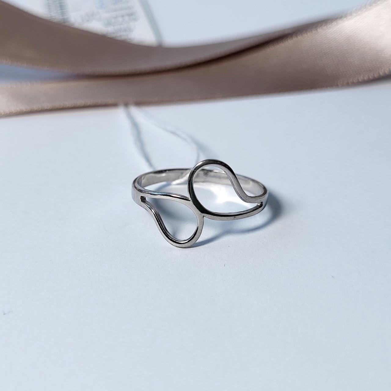 Кольцо серебряное женское Завиток без камней р. 17 925 пробы 1,01 г (81738)