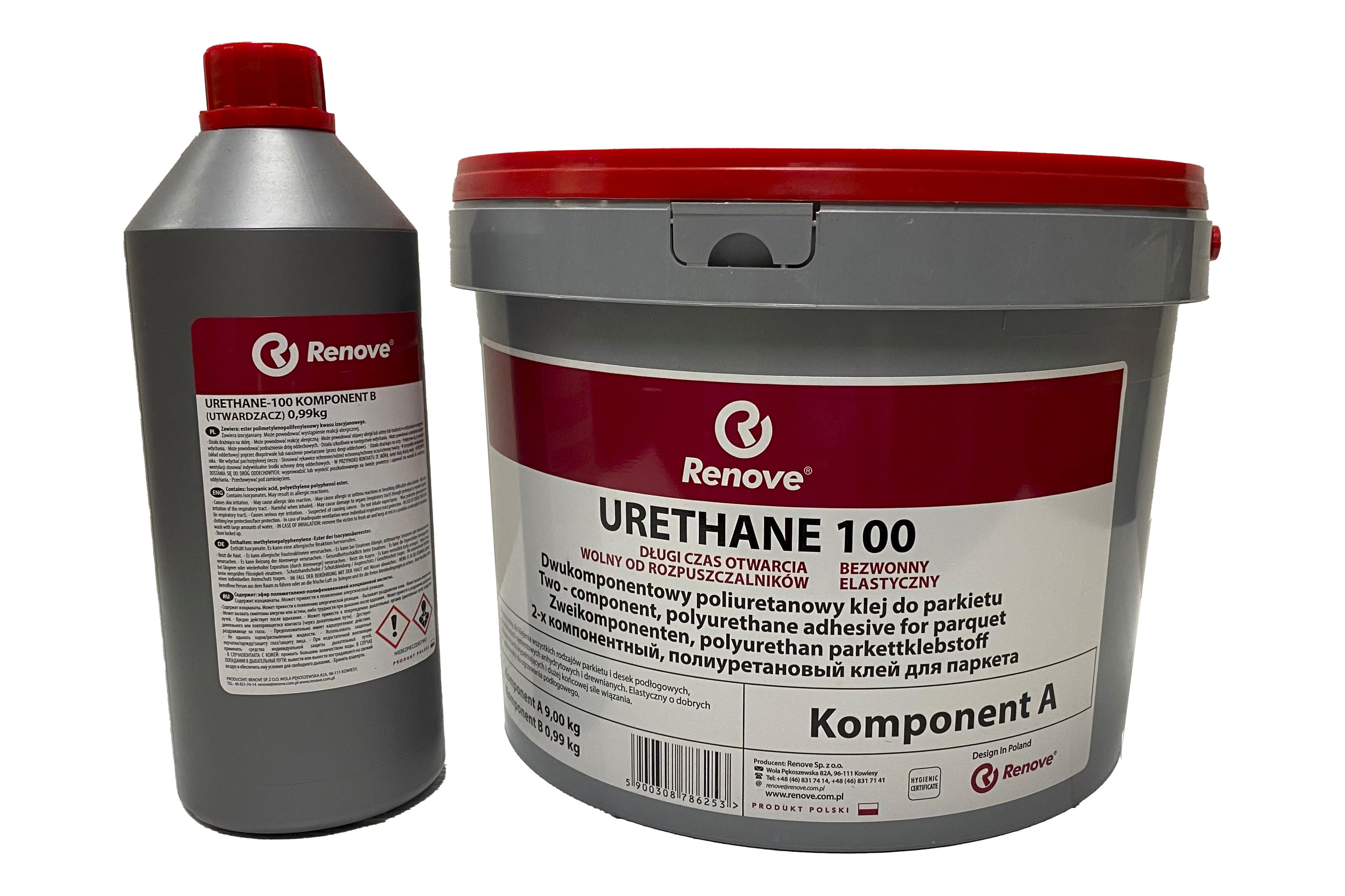 Клей для паркета Renove Urethane 100 RE-002 2K полиуретановый 9,99 кг