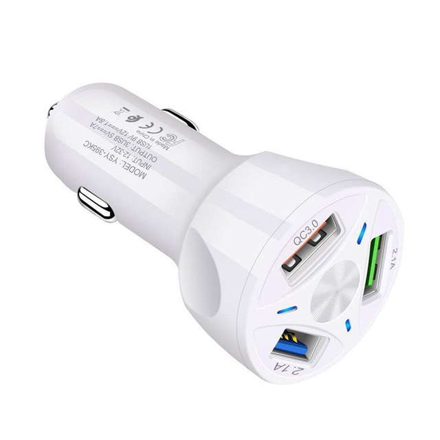 Зарядное устройство автомобильное Olaf SLS-001 Quick Charge 3.0 3 USB порта White (AZ-3U-01)