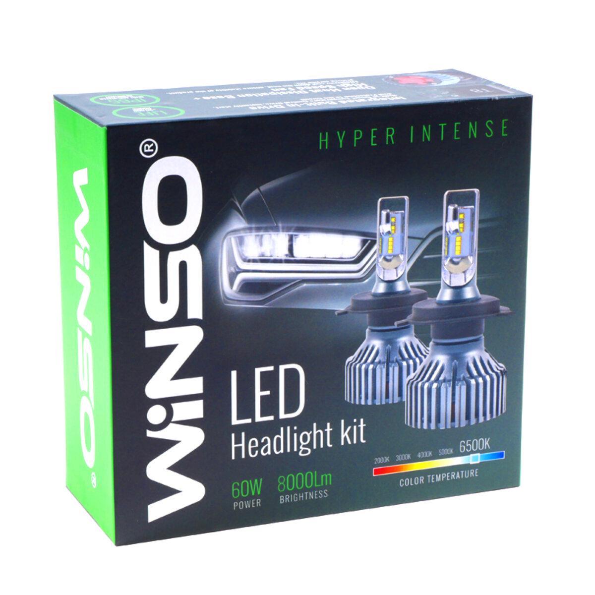 Лампы автомобильные головного света WINSO LED H4 12/24V 60W 8000Lm 6500К ZES Chip 2 шт. (798400) - фото 2