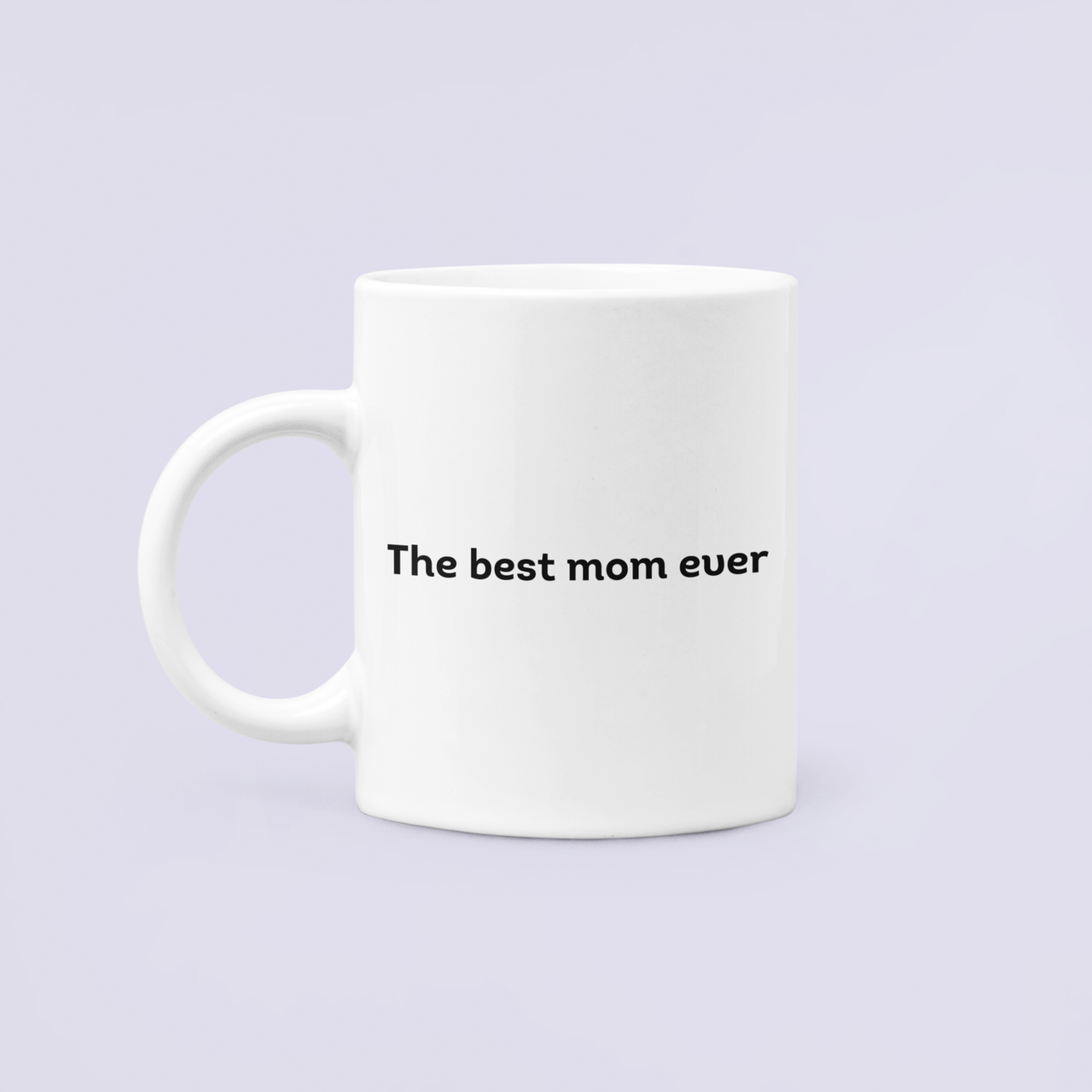 Чашка керамическая с принтом "The best mom ever" 330 мл Белый