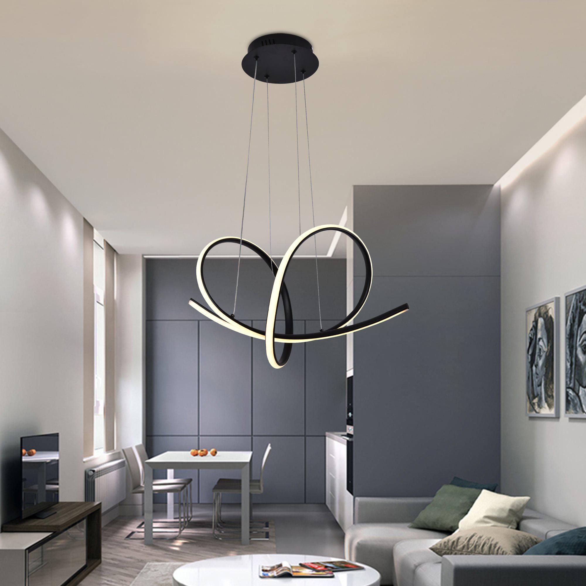 Люстра подвесная светодиодная Sirius LCD3063 BK Черный