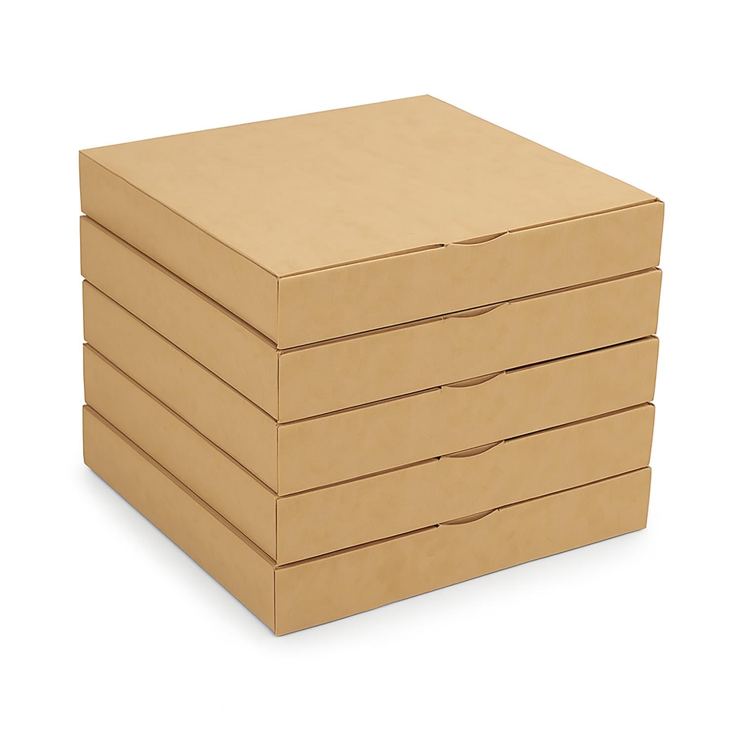 Набор из 5 коробок крафт для 16 конфет и тарталеток с ячейками 185x185x35 мм