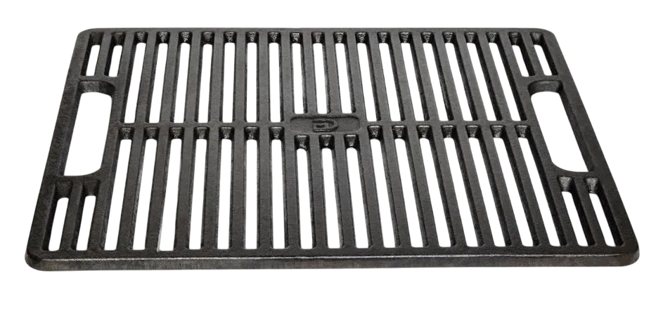 Решітка гриль чавунна Davr Metall прямокутна 460х400х10 мм з ручками Чорний (124-131-GRI200) - фото 2