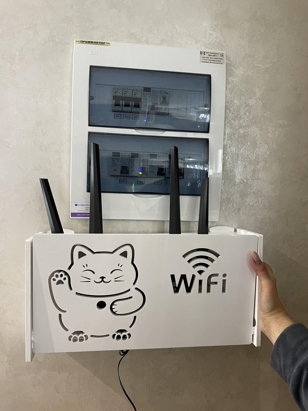 Полка для роутера WiFi Кот удачи Манэки-нэко (7107114) - фото 2