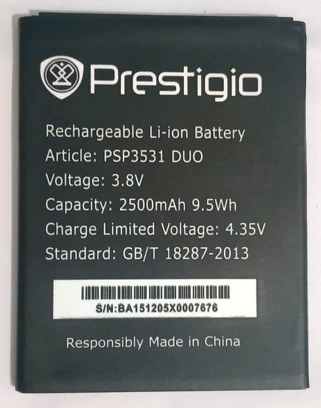Акумулятор Prestigio 3531 DUO PAP3531 2500 mAh (000021639) Акумулятор Prestigio 3531 DUO PAP3531 2500 mAh (000021639)