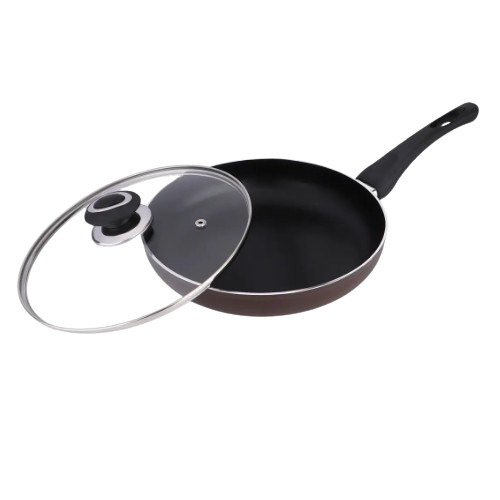 Сковорода Interos PN-26С стеклянная крышка d 26 см Шоколадный (2491979953)