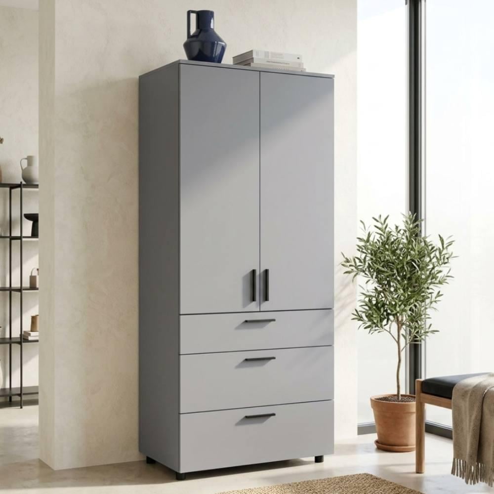 Шкаф для одежды Doros Торн 2 ДСП/3Ш полки 90х51,6х200 см Серый (DRS-012024) Шкаф для одежды Doros Торн 2 ДСП/3Ш полки 90х51,6х200 см Серый (DRS-012024)