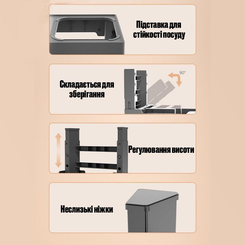 Миска двойная для собак ELS PET на подставке с регулируемой высотой и с плавающим блюдцем Серый (2242697765) - фото 8 Миска двойная для собак ELS PET на подставке с регулируемой высотой и с плавающим блюдцем Серый (2242697765) - фото 8