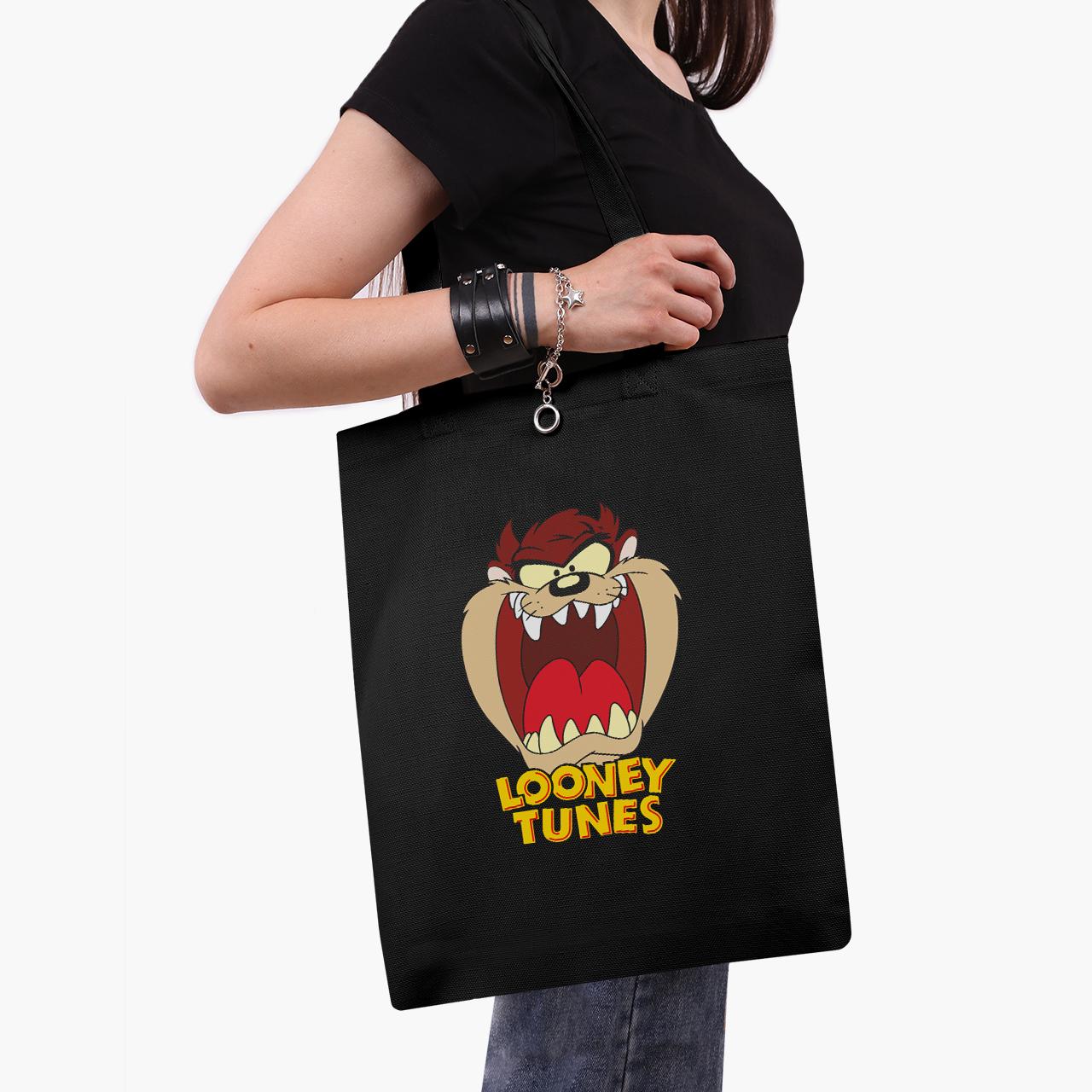 Эко сумка шоппер Taz Looney Tunes 41x35 см Черный (9227-2874-BKZ)