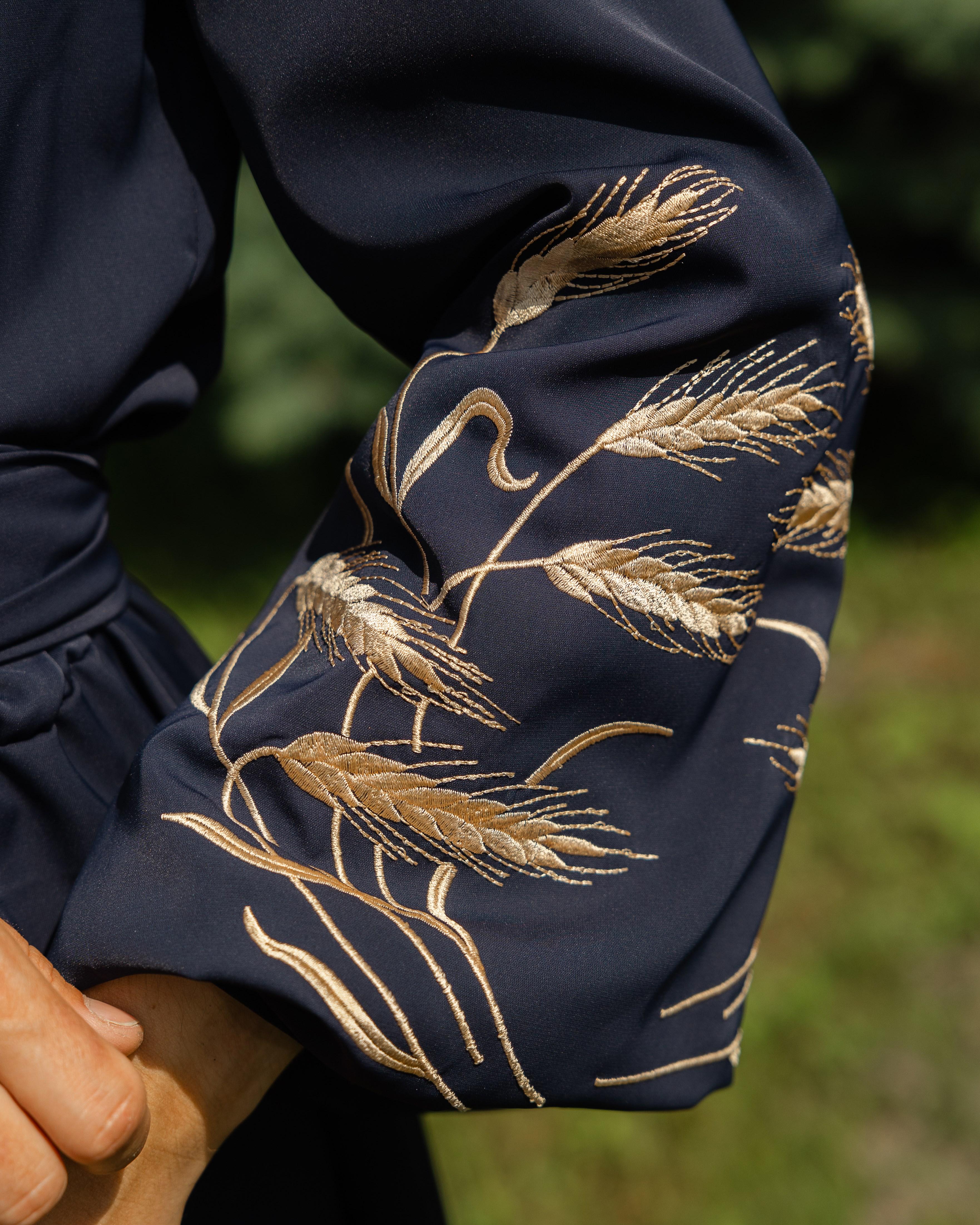 Платье с вышивкой на рукавах Элегия L (0002210-L) - фото 3 Платье с вышивкой на рукавах Элегия L (0002210-L) - фото 3