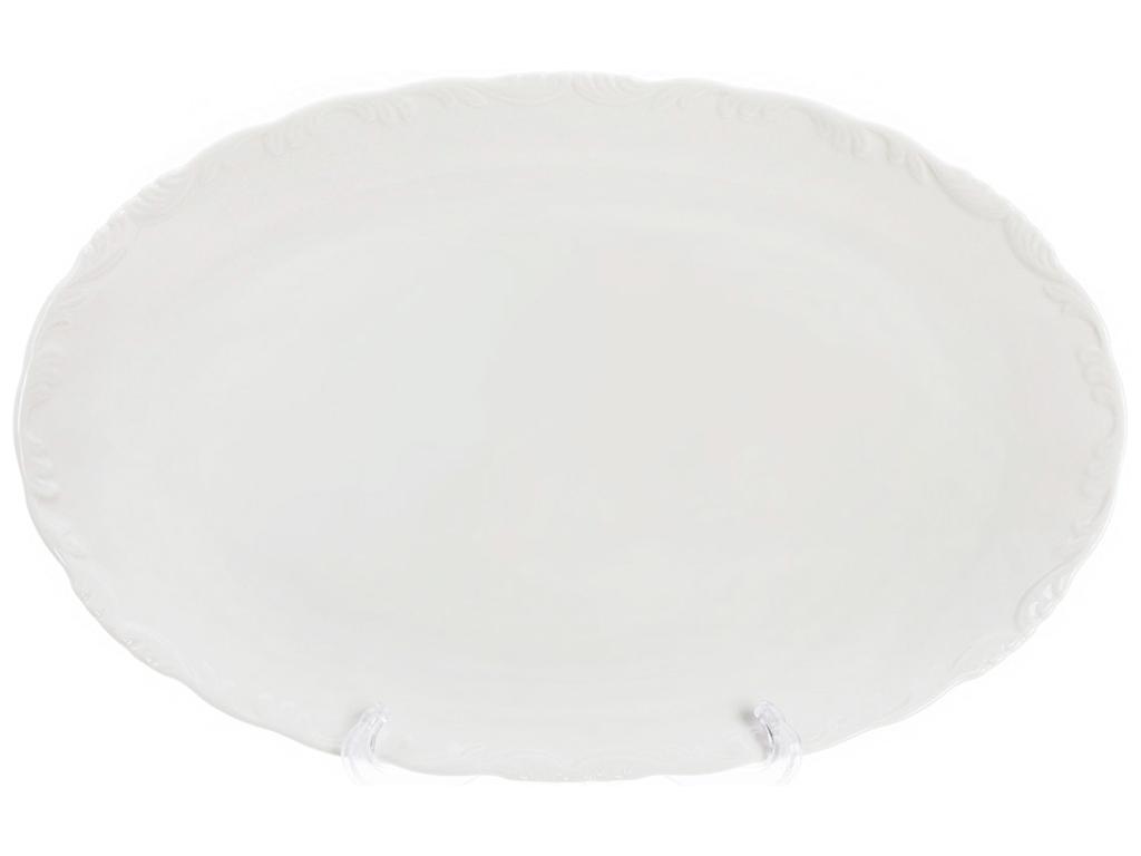 Блюдо фарфоровое овальное 36 см Белый (BDI-558-502)