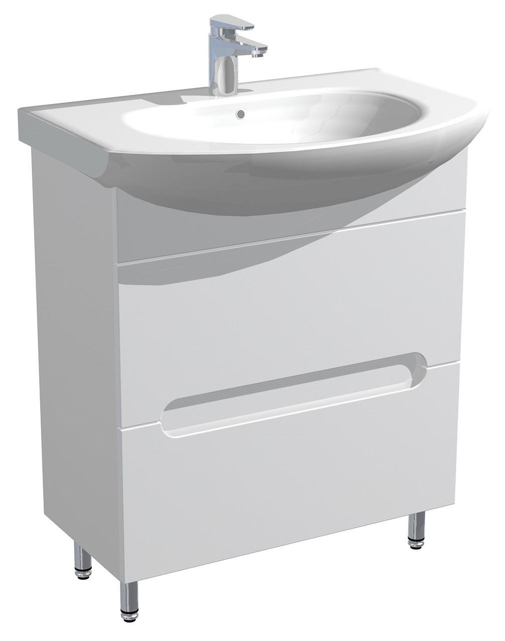 Тумба для ванної кімнати комодна з умивальником Руна 70 см Білий (30632037)