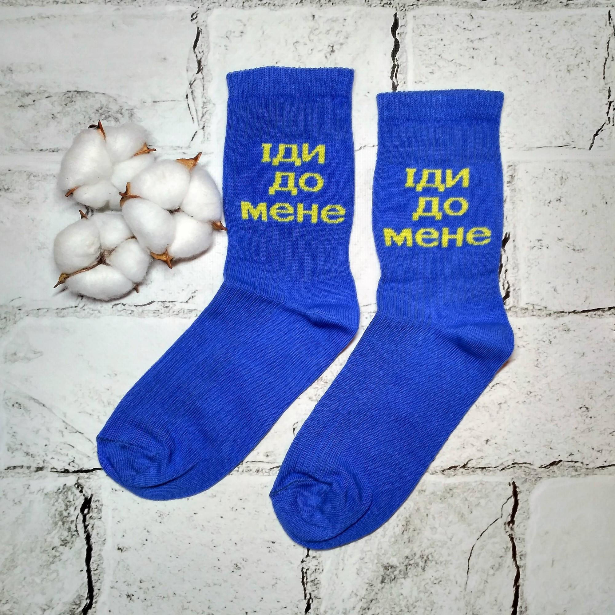 Носки женские с надписями "Іди до мене" р. 36-40 Синий (2020-02) Носки женские с надписями "Іди до мене" р. 36-40 Синий (2020-02)