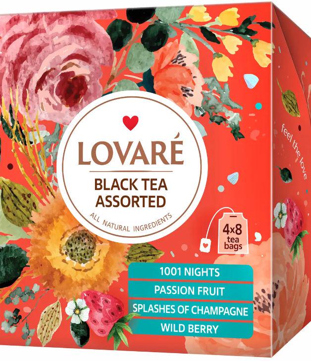 Набор чая Lovare Black Tea Assorted 4 вида в пакетиках 32 шт. (LO10009) Набор чая Lovare Black Tea Assorted 4 вида в пакетиках 32 шт. (LO10009)