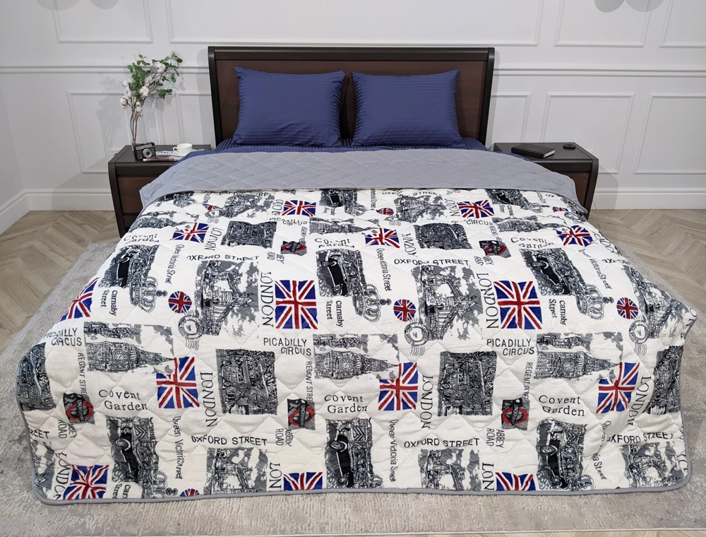 Покрывало полуторное ТМ Черешенька стеганое микрофибра/флис 160х215 см (60013) - фото 4