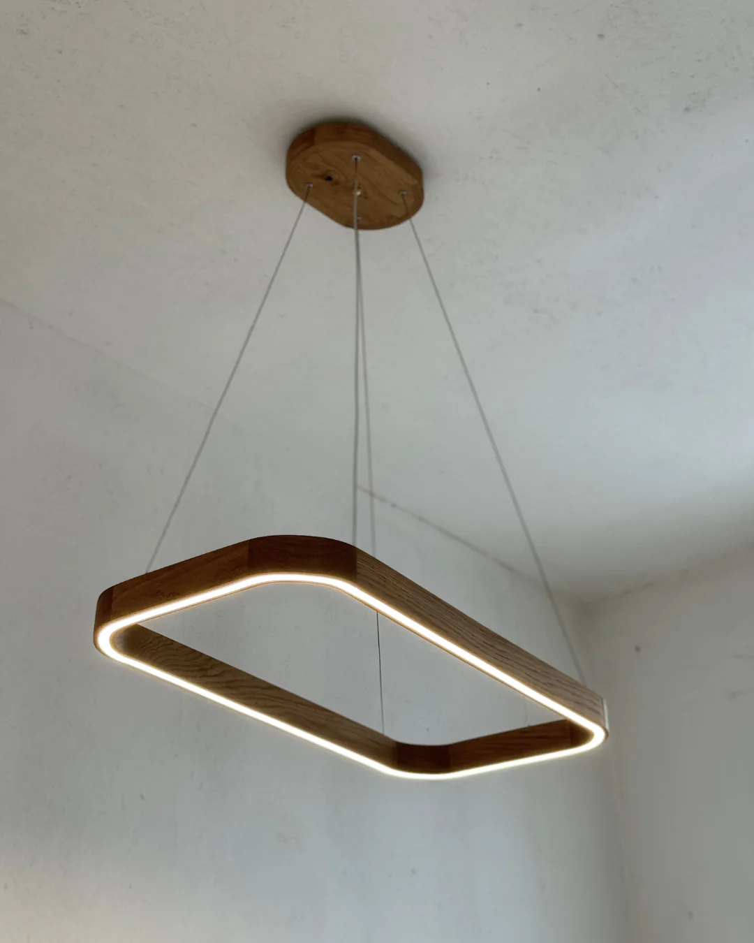 Подвесная LED-люстра LightWood Elipse из натурального дуба 60 Вт Светлое дерево (00000804)