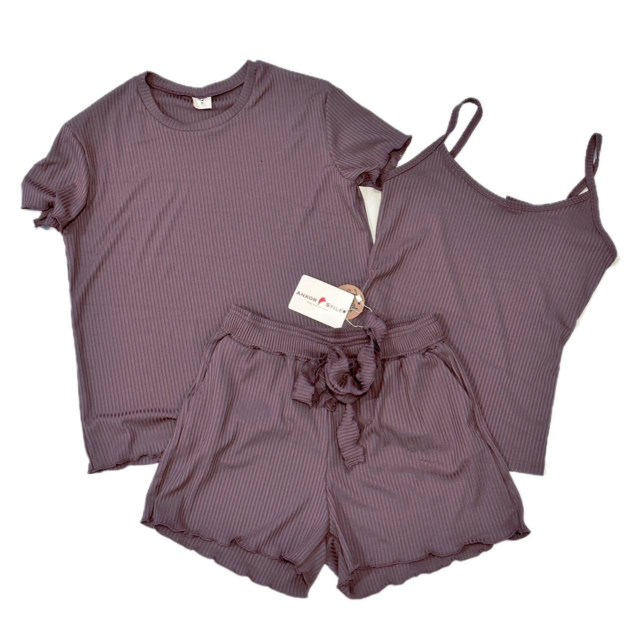 Пижама женская трикотажная L Фиолетовый (Д-al-rub-25-007-03) - фото 2