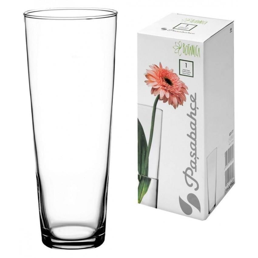 Ваза скляна Pasabahce Флора циліндр-конус 26 см (43177) Ваза скляна Pasabahce Флора циліндр-конус 26 см (43177)
