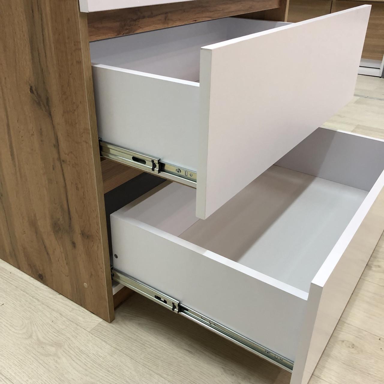 Шафа Кватро 2/2 з полицями 800х1990х470 мм Дуб аппалачі/Німфеа альба - фото 5 Шафа Кватро 2/2 з полицями 800х1990х470 мм Дуб аппалачі/Німфеа альба - фото 5