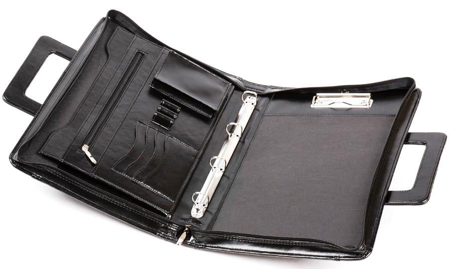 Папка-портфель JPB AK-13 екошкіра A4 38х26х4 см Чорний