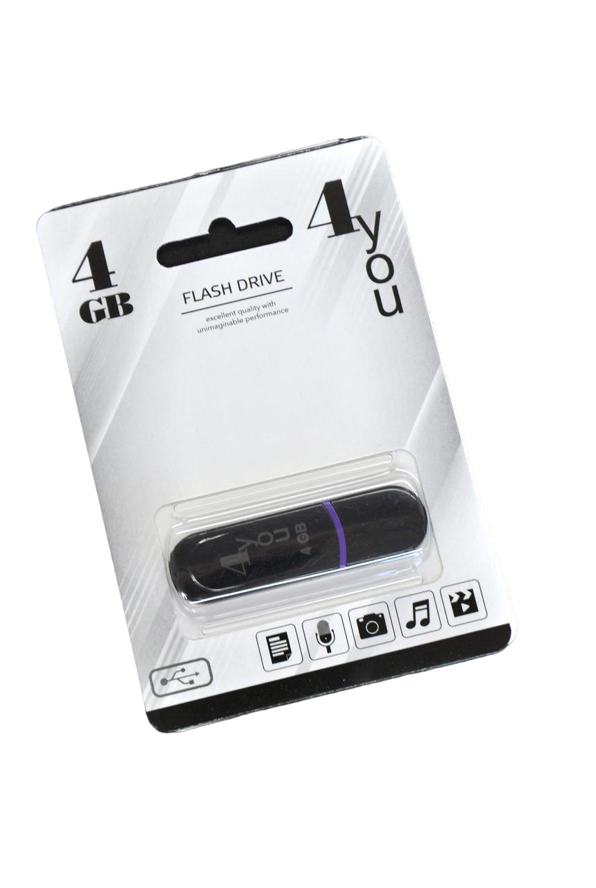 Флеш-накопитель USB 4you 4 Gb 012 jet series Black (1473792389)