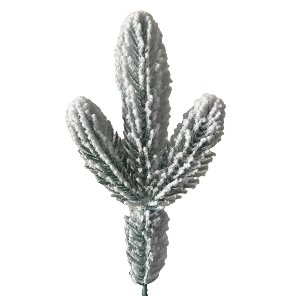 Гілочка новорічна №24 засніжена Блакитнний (12915425)