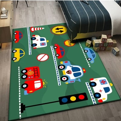 Дитячий безворсовий килим Homytex Cars grey