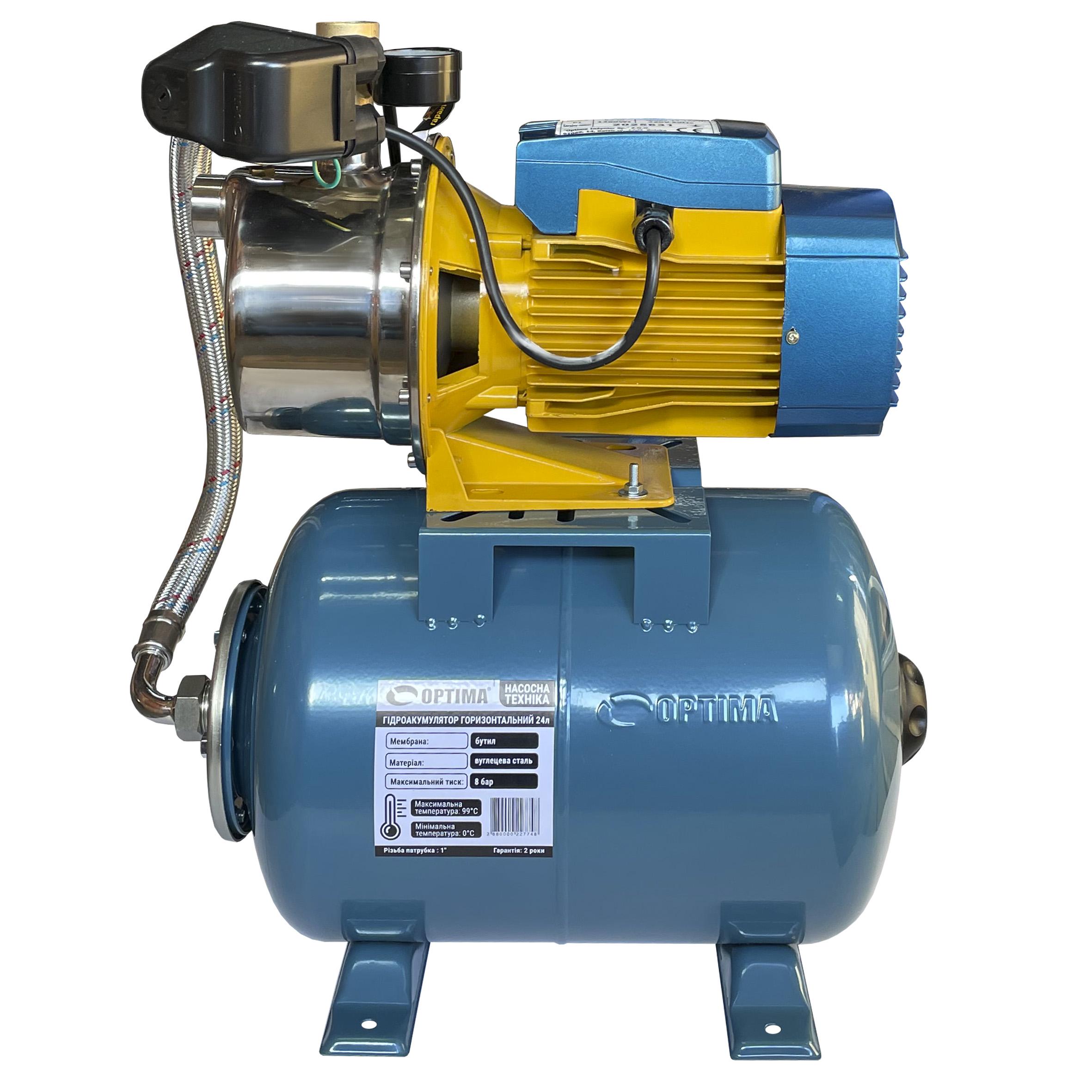 Насосная станция Optima JET150S PRIME-24 бак 1,3 кВт на гребенке (000024658)