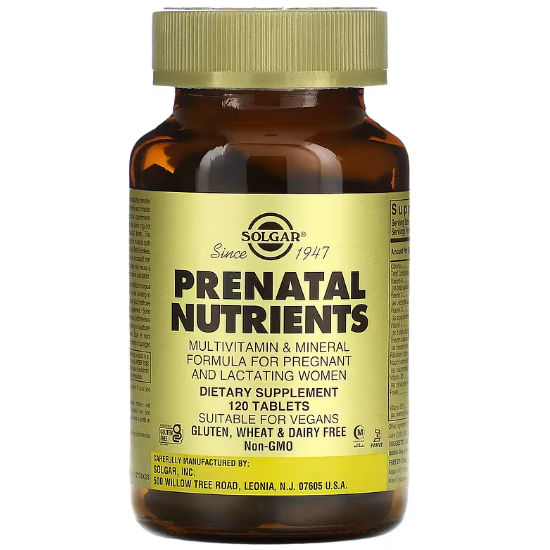 Витамины пренатальные Solgar Prenatal Nutrients 120 таблеток