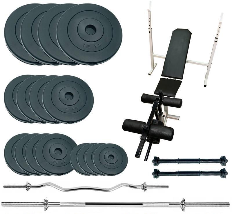 Скамья для жима с набором штанг и гантелей Newt Gym Scott Plus Set Pro 90 кг (NE-SKM-PL-SCP-90)