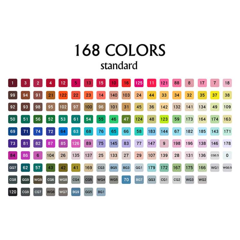 Набор Скетч маркеров Touch Kikyou двухсторонние 168 шт - фото 3