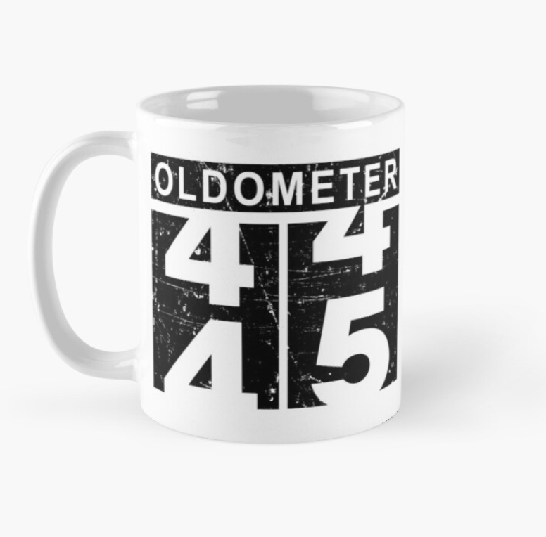 Чашка керамическая с принтом "Oldometer" 45 День рождения 330 мл Белый (ПН120Ч)