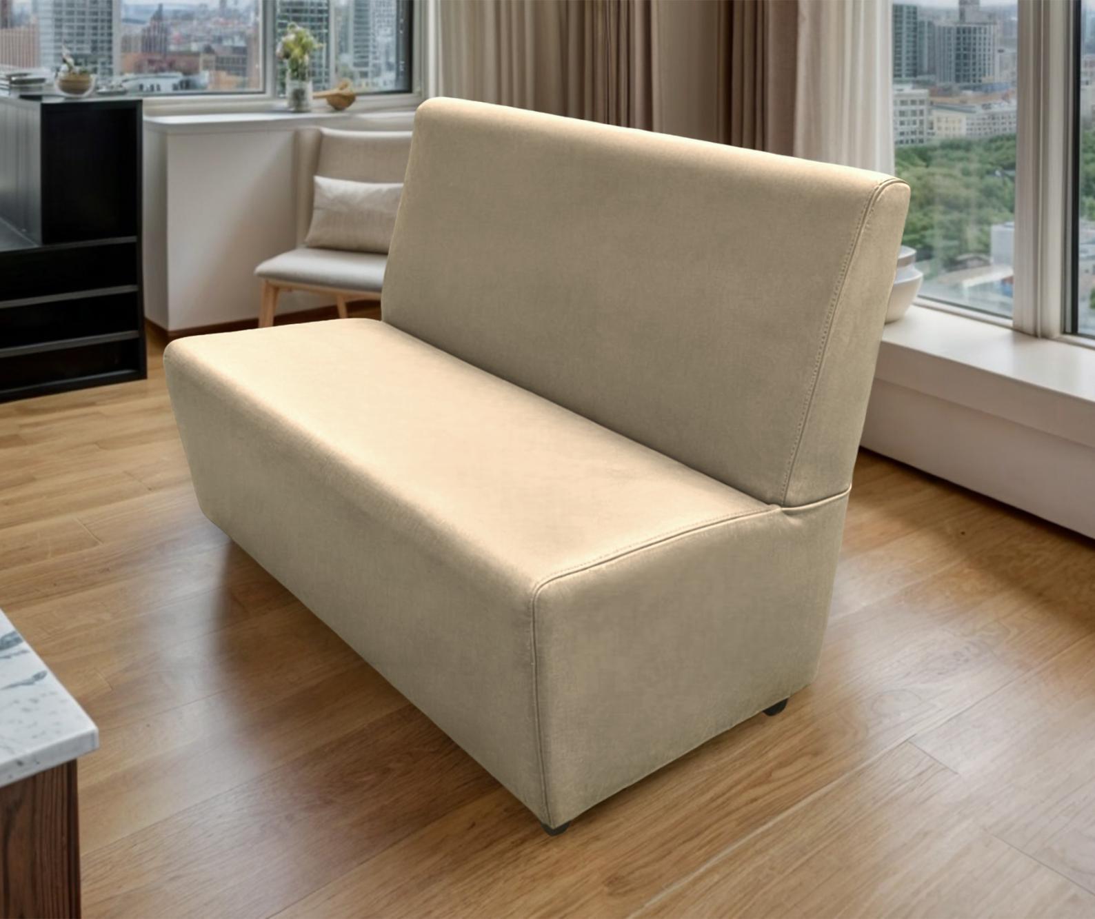 Диван для кафе Tobi Sho Прайм с высокой спинкой без подлокотников 1000x630x850 мм кожзам Шампань (2207) - фото 1