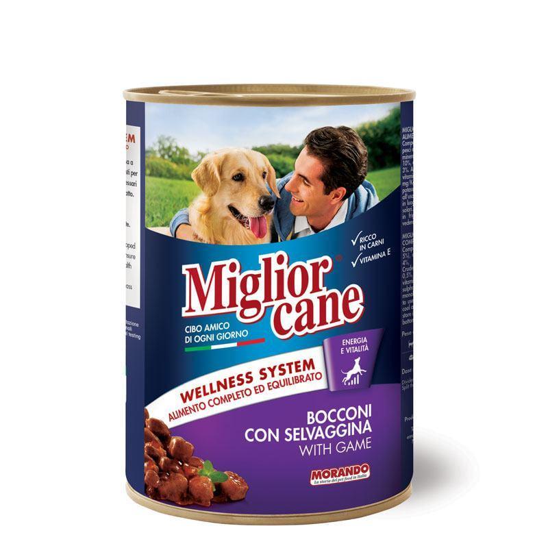 Корм вологий для собак Migliorcane зі шматочками дичини 405 г (1789933010)