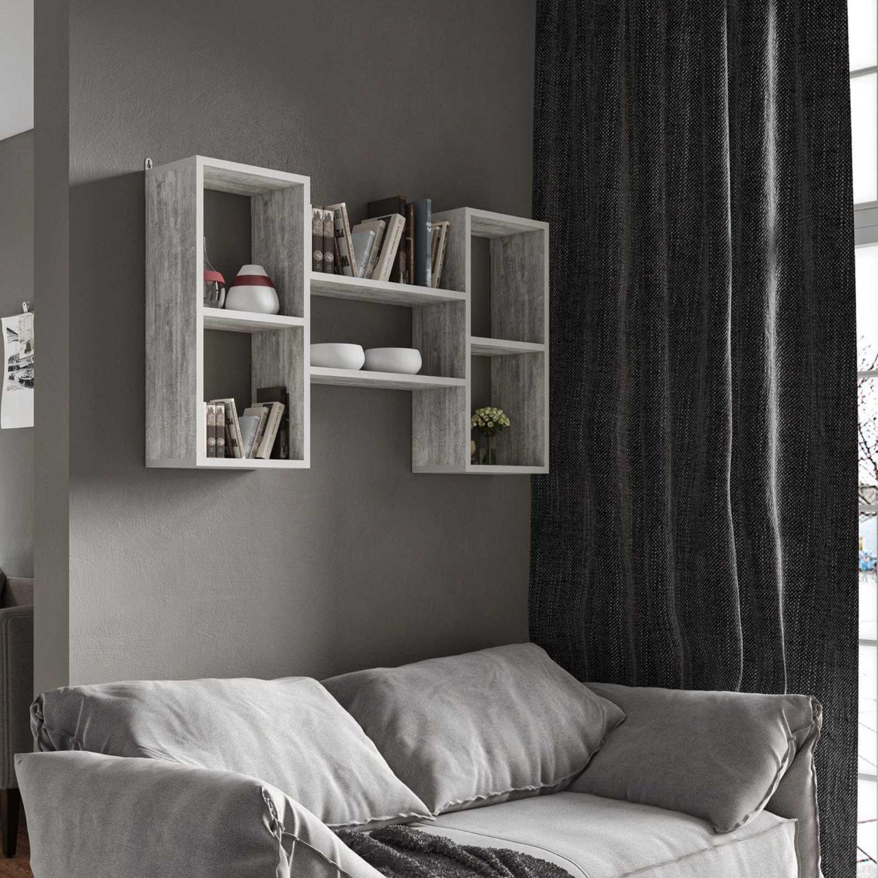 Полка навесная Moreli T 11 101х18х60 см Бетон (24138743)