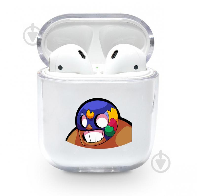 Прозрачный силиконовый чехол Apple AirPods с рисунком - Эль Примо (KAP1209)