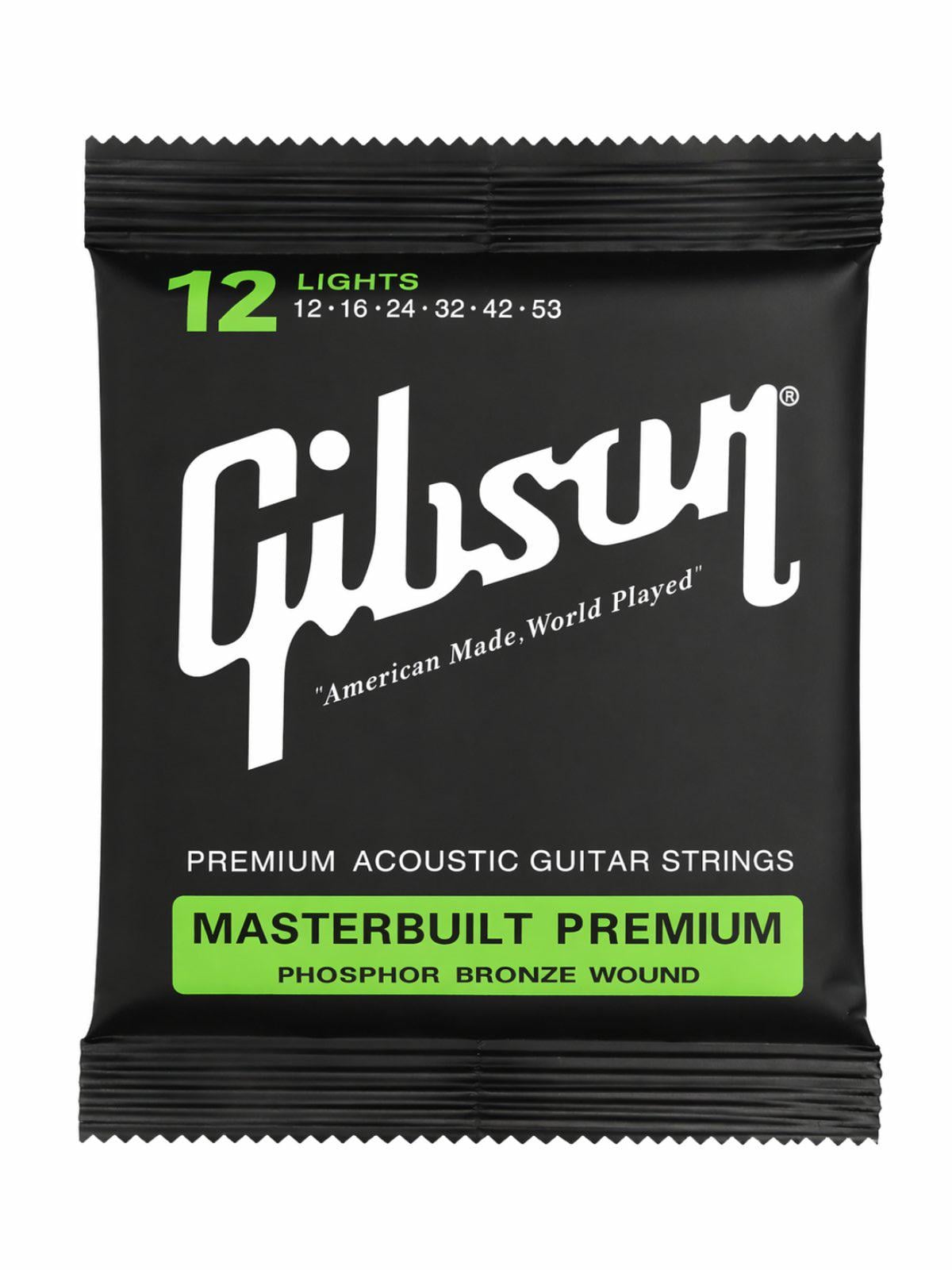 Струны для акустической гитары Gibson SAG-MB12 Masterbuilt Phosphor Bronze Wound Light 12-53 (SAG-MB12)