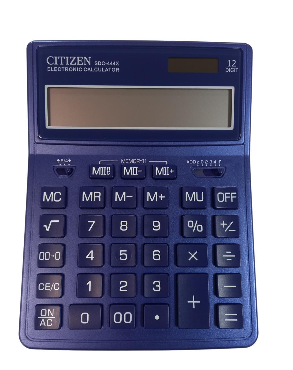 Калькулятор Citizen SDC-444XRNVE Синий (04285169)