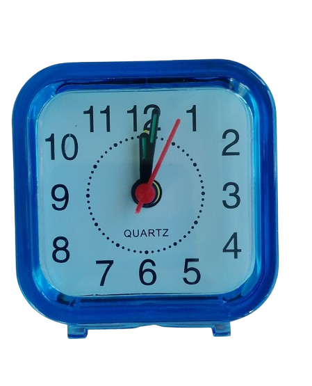 Будильник кварцевый А2046 6х6х3 см Синий (3981)