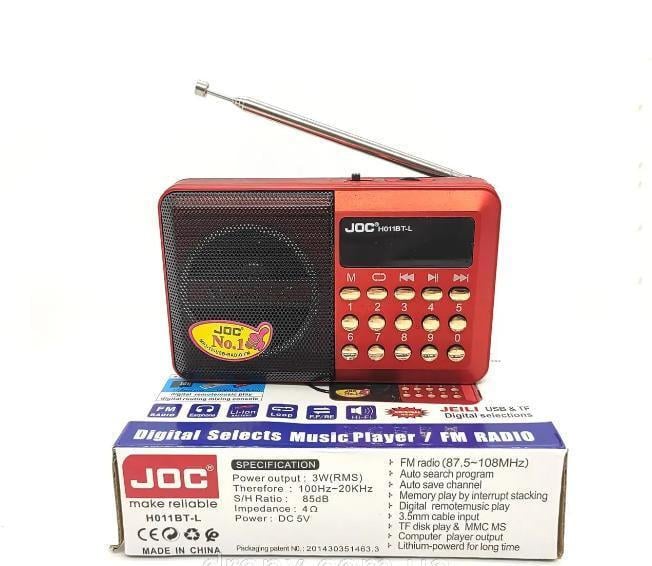 Радиоприемник JOC HO11BT-L аккумуляторный FM USB LXH033UR (2188453579)