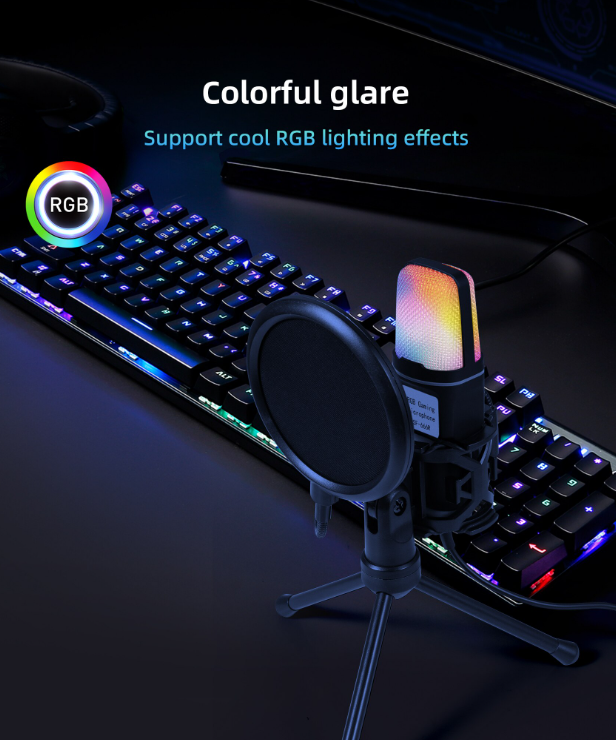 Микрофон YANMAI с RGB-подсветкой (SF666R) - фото 6 Микрофон YANMAI с RGB-подсветкой (SF666R) - фото 6