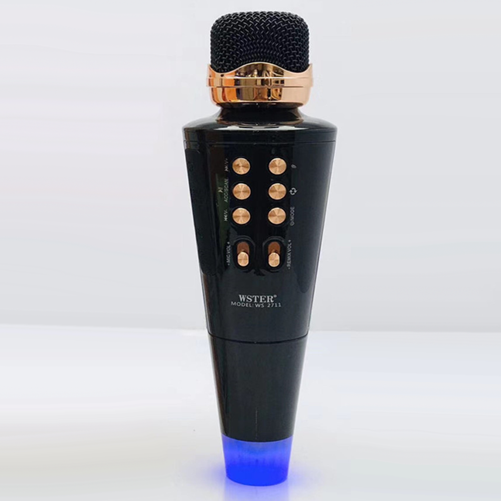 Беспроводной караоке микрофон WSTER WS2711 Bluetooth FM-радио/microSD/USB Черный - фото 5