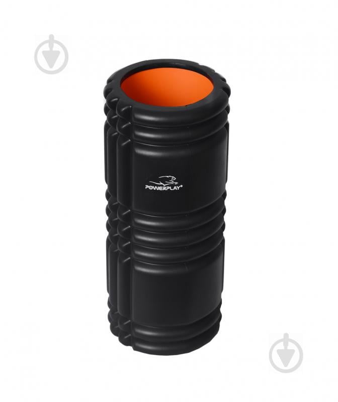 Йога роллер PowerPlay Yoga Foam Roller 4025 33 x 14 см Black-Orange - фото 2