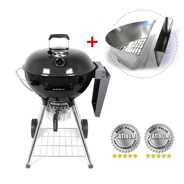 Гриль угольный Slow 'N Sear Kettle Grill 57 см с Slow 'N Sear Deluxe (2437612020) - фото 3
