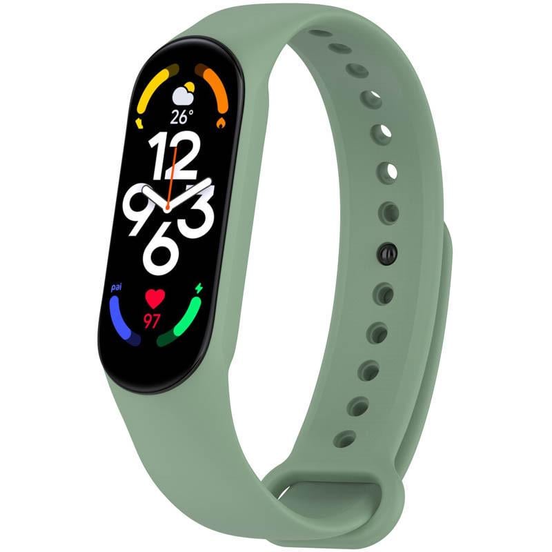Ремінець силіконовий для Xiaomi Mi Band 7/6/5/4/3 Зелений/Olive (00000077052_24)
