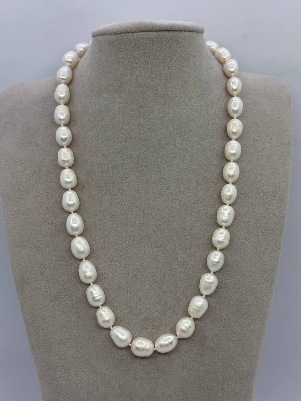 Намисто з перлів 9-11 мм 45 см Білий (12648)