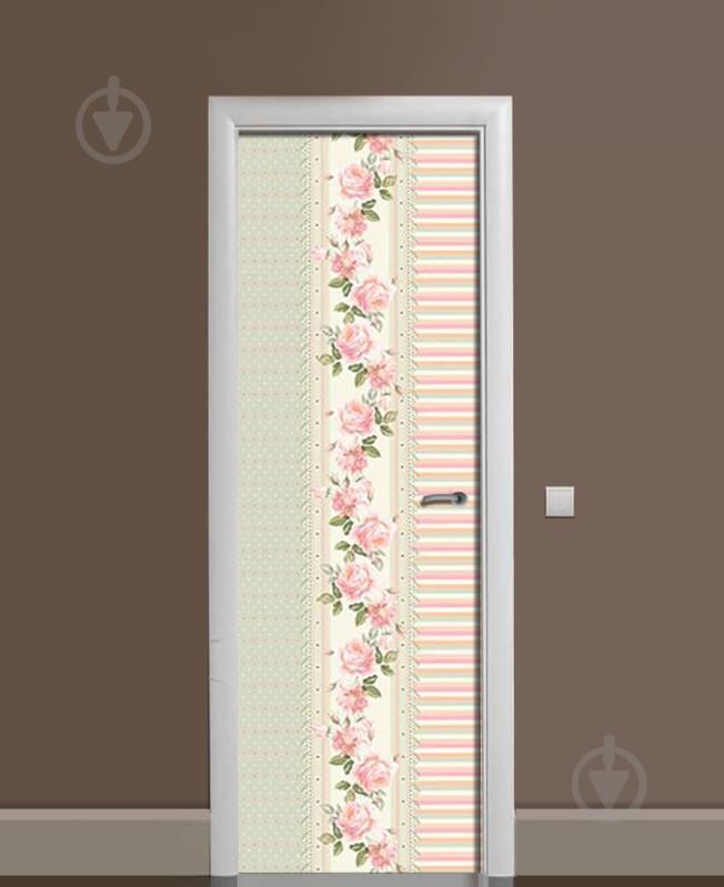 Наклейка на дверь Zatarga «Скрапбукинг» 650х2000 мм виниловая 3Д наклейка декор самоклеящаяся